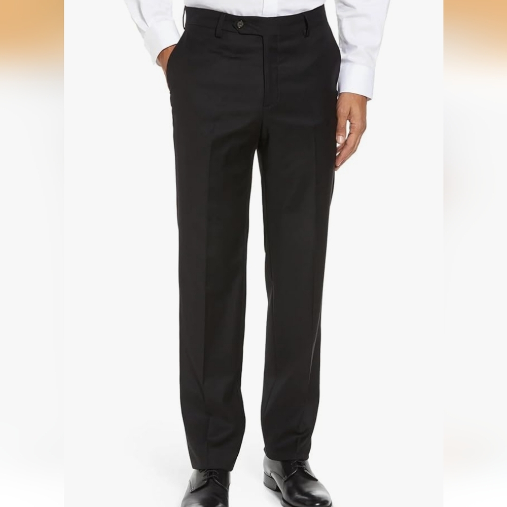 Mens Classic Fit Flat Front
